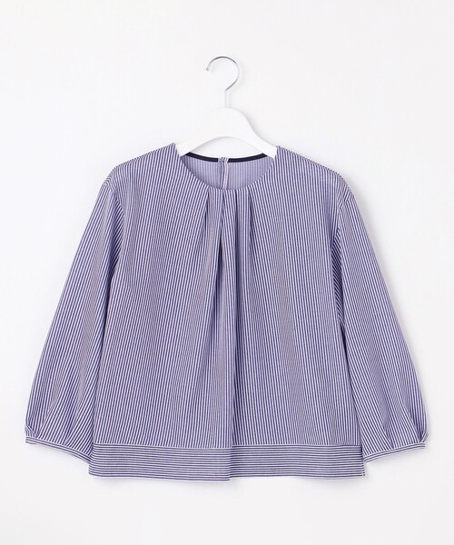 J.PRESS Ladies(J.プレス レディス)の「【WEB限定カラーあり】ストライプジャカード フロントタック カットソー(Tシャツ/カットソー・レディース・ふじ色系1/パープル系1/ネイビー系1/ネイビー系2/ネイビー系/グリーン系1・SMALL)」の22枚目の写真