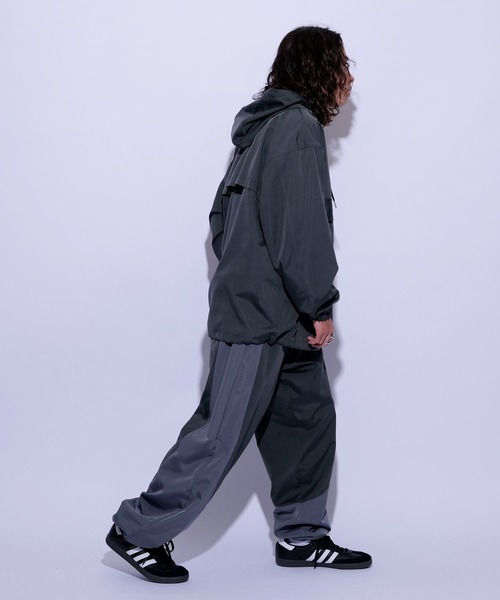 re_k by JUNRED（レクバイジュンレッド）の「re_k by JUNRED / ウーブンハーフジップアノラックパーカー（ブルゾン・メンズ・ブラック/チャコールグレー/ベージュ系その他・M/S/L）」の16枚目の写真