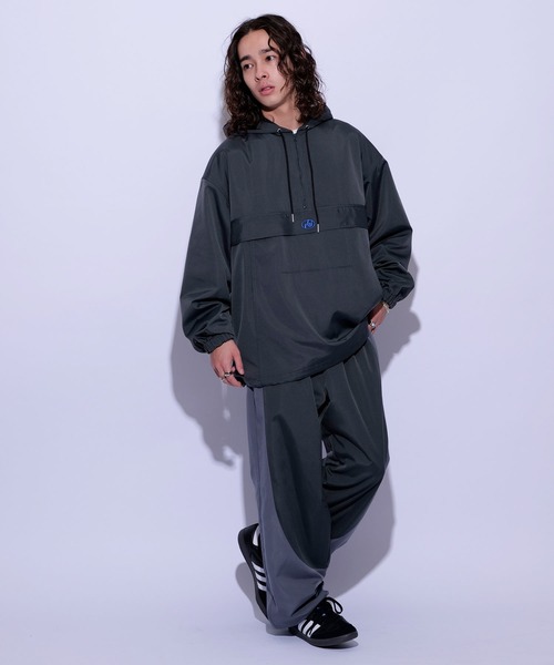 re_k by JUNRED（レクバイジュンレッド）の「re_k by JUNRED / ウーブンハーフジップアノラックパーカー（ブルゾン・メンズ・ブラック/チャコールグレー/ベージュ系その他・M/S/L）」の17枚目の写真