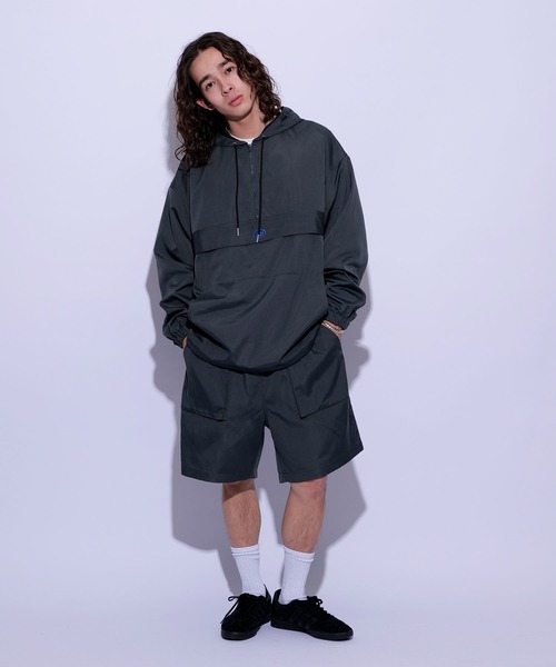 re_k by JUNRED（レクバイジュンレッド）の「re_k by JUNRED / ウーブンハーフジップアノラックパーカー（ブルゾン・メンズ・ブラック/チャコールグレー/ベージュ系その他・M/S/L）」の18枚目の写真