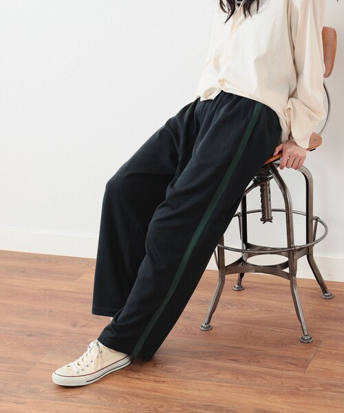 BEAMS BOY（ビームスボーイ）の「BEAMS BOY / サイド ライン イージー パンツ（その他パンツ・レディース・ブラック/ダークグリーン・ONE SIZE）」の9枚目の写真