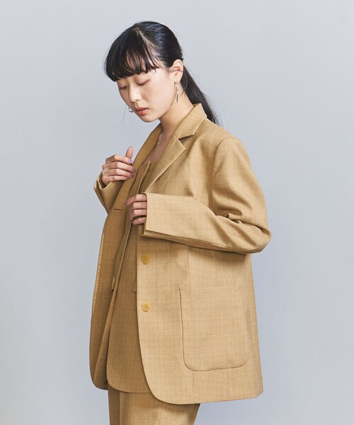 BEAUTY&YOUTH UNITED ARROWS（ビューティーアンドユースユナイテッドアローズ）の「ポリエステル ウエストスリム ジャケット（テーラードジャケット・レディース・ベージュ・S/M）」の2枚目の写真