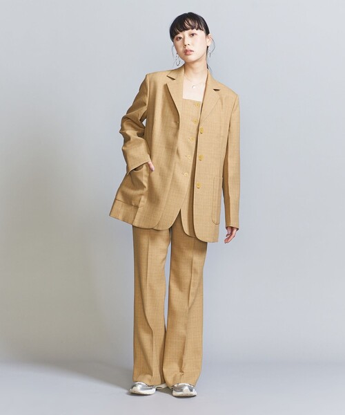 BEAUTY&YOUTH UNITED ARROWS（ビューティーアンドユースユナイテッドアローズ）の「ポリエステル ウエストスリム ジャケット（テーラードジャケット・レディース・ベージュ・S/M）」の5枚目の写真