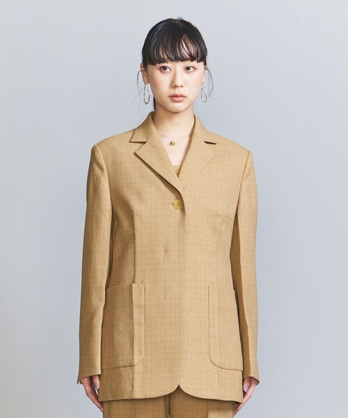 BEAUTY&YOUTH UNITED ARROWS（ビューティーアンドユースユナイテッドアローズ）の「ポリエステル ウエストスリム ジャケット（テーラードジャケット・レディース・ベージュ・S/M）」の6枚目の写真