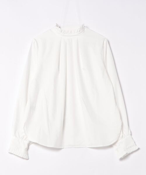 STYLEBLOCK（スタイルブロック）の「プチフリル2WAYブラウス（シャツ/ブラウス・レディース・ネイビー/ホワイト/ブルー/ブラック/ライトブルー・M）」の6枚目の写真