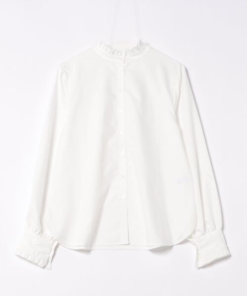 STYLEBLOCK（スタイルブロック）の「プチフリル2WAYブラウス（シャツ/ブラウス・レディース・ネイビー/ホワイト/ブルー/ブラック/ライトブルー・M）」の7枚目の写真