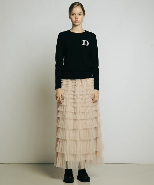 DOUBLE STANDARD CLOTHING(ダブルスタンダードクロージング)の「DSC / Dロゴ刺繍ロングスリーブTシャツ(Tシャツ/カットソー・レディース・オフホワイト/グレー/ブラック・FREE)」の15枚目の写真