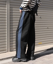 HOOK（フック）の「HOOK -original-　配色ワンポイント刺繍飾りステッチサイドラインスウェットパンツ　 セットアップ可能（スウェットパンツ）」