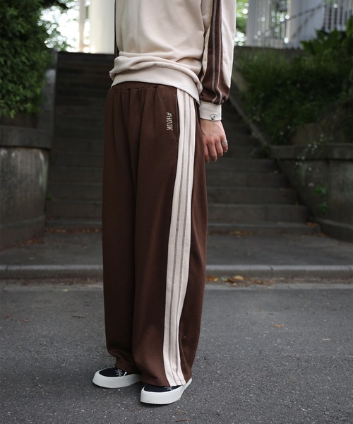 HOOK(フック)の「HOOK -original- 配色ワンポイント刺繍飾りステッチサイドラインスウェットパンツ セットアップ可能(スウェットパンツ・メンズ・ブラック系その他2/ブラック系その他/ブラック/ブルー/ブラウン/ライトベージュ・S/M/L/XL)」の5枚目の写真