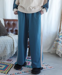 HOOK | HOOK -original- 配色ワンポイント刺繍飾りステッチサイドラインスウェットパンツ セットアップ可能(スウェットパンツ)
