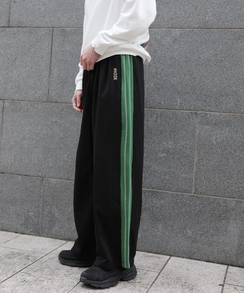 HOOK(フック)の「HOOK -original- 配色ワンポイント刺繍飾りステッチサイドラインスウェットパンツ セットアップ可能(スウェットパンツ・メンズ・ブラック系その他2/ブラック系その他/ブラック/ブルー/ブラウン/ライトベージュ・S/M/L/XL)」の9枚目の写真