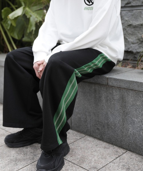 HOOK(フック)の「HOOK -original- 配色ワンポイント刺繍飾りステッチサイドラインスウェットパンツ セットアップ可能(スウェットパンツ・メンズ・ブラック系その他2/ブラック系その他/ブラック/ブルー/ブラウン/ライトベージュ・S/M/L/XL)」の17枚目の写真