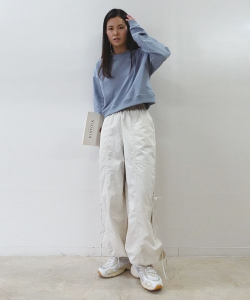 CORNERS（コーナーズ）の「ナイロンサイドリボンパンツ（カーゴパンツ・レディース・ベージュ系その他/ベージュ/ブルー/ブラック・M）」の22枚目の写真