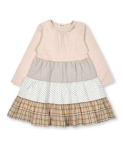 Noeil aime BeBe(ノイユエイムベベ)の「【お揃い】天竺切り替えティアードワンピース(80~130cm)(ワンピース・キッズ・ブルー系その他2/ベージュ系その他・110cm/90cm/100cm/120cm/80cm/130cm)」の13枚目の写真