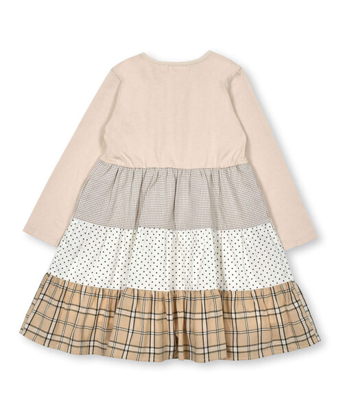 Noeil aime BeBe(ノイユエイムベベ)の「【お揃い】天竺切り替えティアードワンピース(80~130cm)(ワンピース・キッズ・ブルー系その他2/ベージュ系その他・110cm/90cm/100cm/120cm/80cm/130cm)」の14枚目の写真