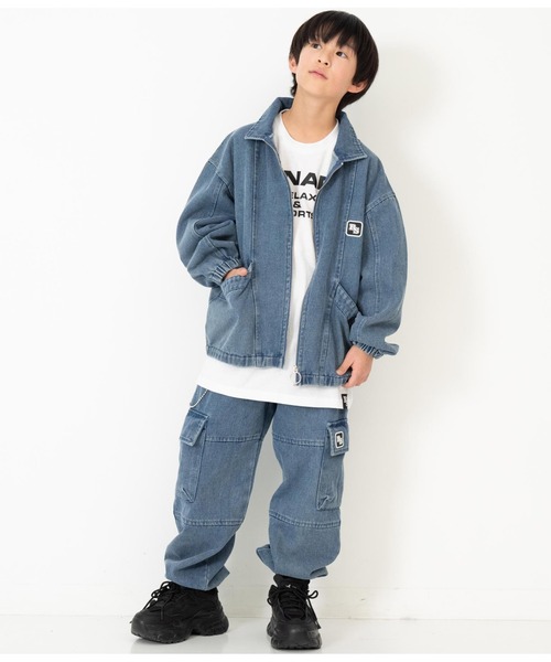 ANAP GｉRL（アナップガール）の「ANAPR+S【リラスポ】オーバーデニムジャケット(ユニセックス アイテム)（デニムジャケット・キッズ・ブルー・M/XS/S）」の18枚目の写真