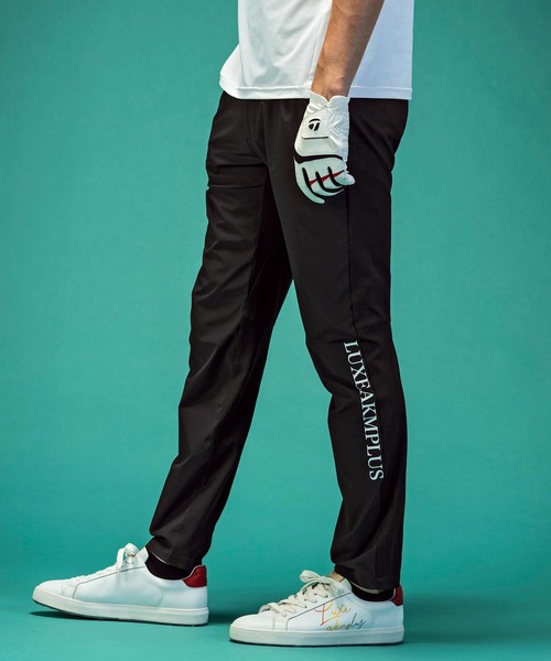 【セール】LUXEAKMPLUS(リュクスエイケイエムプラス)ゴルフ サイドロゴナイロンコンビベンチレーションパンツ（その他パンツ）｜LUXEAKMPLUS（リュクスエイケイエムプラス）