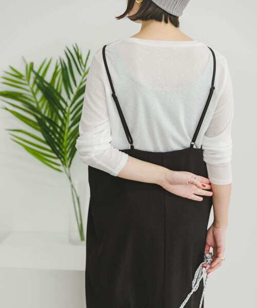 ITEMS URBANRESEARCH(アイテムズ アーバンリサーチ)の「シアークルーネックTシャツ×キャミワンピース(ワンピース・レディース・ブラック系その他/ブラウン系その他・FREE)」の10枚目の写真