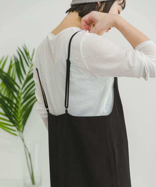 ITEMS URBANRESEARCH(アイテムズ アーバンリサーチ)の「シアークルーネックTシャツ×キャミワンピース(ワンピース・レディース・ブラック系その他/ブラウン系その他・FREE)」の11枚目の写真