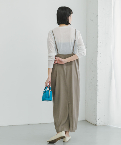 ITEMS URBANRESEARCH(アイテムズ アーバンリサーチ)の「シアークルーネックTシャツ×キャミワンピース(ワンピース・レディース・ブラック系その他/ブラウン系その他・FREE)」の13枚目の写真