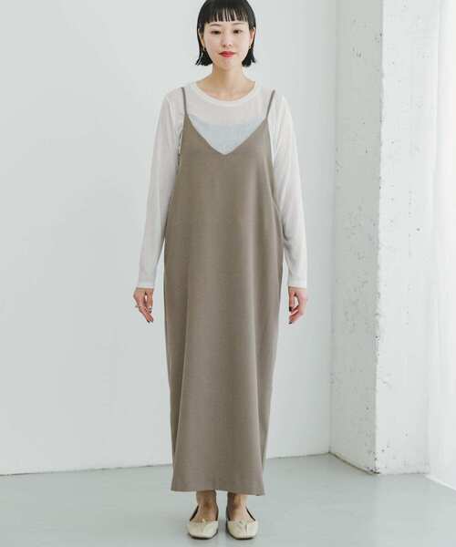 ITEMS URBANRESEARCH(アイテムズ アーバンリサーチ)の「シアークルーネックTシャツ×キャミワンピース(ワンピース・レディース・ブラック系その他/ブラウン系その他・FREE)」の18枚目の写真