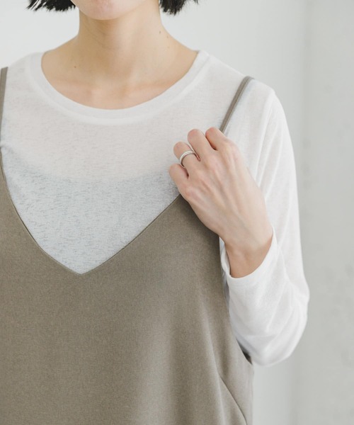 ITEMS URBANRESEARCH(アイテムズ アーバンリサーチ)の「シアークルーネックTシャツ×キャミワンピース(ワンピース・レディース・ブラック系その他/ブラウン系その他・FREE)」の21枚目の写真