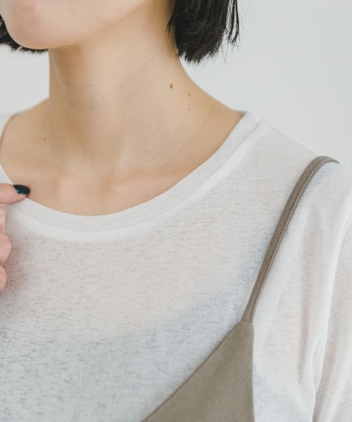 ITEMS URBANRESEARCH(アイテムズ アーバンリサーチ)の「シアークルーネックTシャツ×キャミワンピース(ワンピース・レディース・ブラック系その他/ブラウン系その他・FREE)」の22枚目の写真