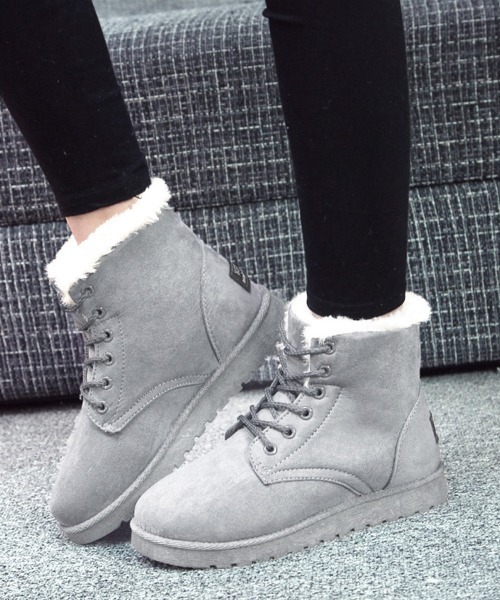 Miniministore(ミニミニストア)の「【新サイズ追加】ムートンブーツ美脚脚長ショートブーツ(ブーツ・レディース・ライトブラウン/ベージュ/グレー/ブラック/ネイビー/ピンク・24.0cm/23.0cm/24.5cm/22.5cm/23.5cm/25.0cm)」の3枚目の写真