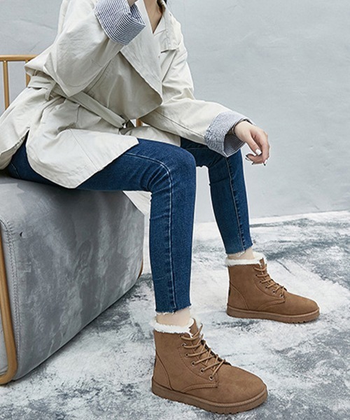 Miniministore(ミニミニストア)の「【新サイズ追加】ムートンブーツ美脚脚長ショートブーツ(ブーツ・レディース・ライトブラウン/ベージュ/グレー/ブラック/ネイビー/ピンク・24.0cm/23.0cm/24.5cm/22.5cm/23.5cm/25.0cm)」の20枚目の写真