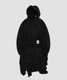 【Maison MIHARA YASUHIRO/メゾンミハラヤスヒロ】HOODIE COMBINED DRESS/フーディーコンビドレス/ワンピース