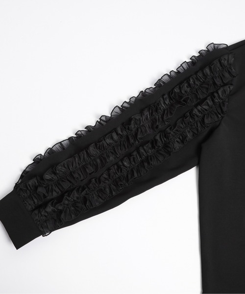 AMELY(エミリー)の「フリルスリーブブラウス(シャツ/ブラウス・レディース・ホワイト/ブラック・フリー)」の13枚目の写真