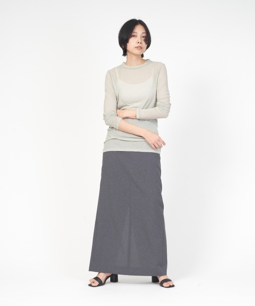 THE SHINZONE(ザ シンゾーン)の「SHEER LONG TEE(Tシャツ/カットソー・レディース・グリーン/イエロー系その他/グレー/ブルー・FREE)」の9枚目の写真