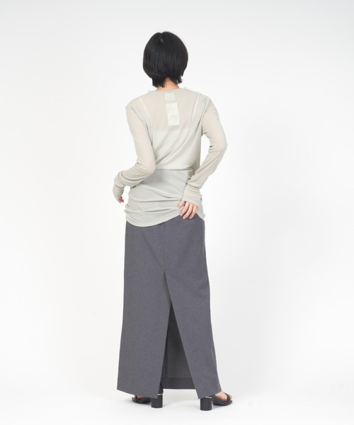 THE SHINZONE(ザ シンゾーン)の「SHEER LONG TEE(Tシャツ/カットソー・レディース・グリーン/イエロー系その他/グレー/ブルー・FREE)」の8枚目の写真
