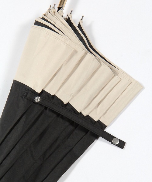 GLOBAL WORK(グローバルワーク)の「PUバイカラー晴雨長傘/985581(長傘・レディース・ミント/ブラック/グレー/ベージュ/オフホワイト/ネイビー・ONE SIZE)」の9枚目の写真