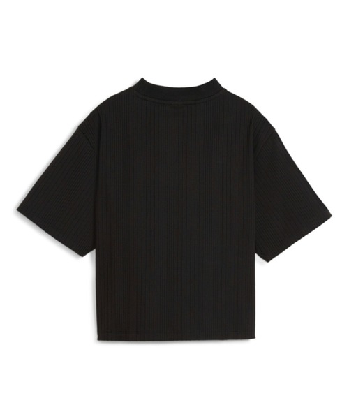 PUMA(プーマ)の「PUMA プーマ ウィメンズ CLASSICS リブ リラックス モックネック 半袖 シャツ(Tシャツ/カットソー・レディース・ターコイズブルー/ブラック/アイボリー・X-LARGE/SMALL/MEDIUM/LARGE)」の10枚目の写真