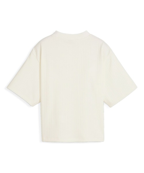 PUMA(プーマ)の「PUMA プーマ ウィメンズ CLASSICS リブ リラックス モックネック 半袖 シャツ(Tシャツ/カットソー・レディース・ターコイズブルー/ブラック/アイボリー・X-LARGE/SMALL/MEDIUM/LARGE)」の5枚目の写真