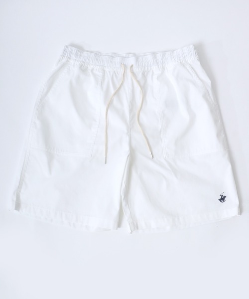 BEVERLY HILLS POLO CLUB(ビバリーヒルズポロクラブ)の「BEVERLY HILLS POLO CLUB/ビバリーヒルズポロクラブ オーバーサイズ ツイル ロゴ ワンポイント刺繍 ショートパンツ/レディース メンズ(チノパンツ・メンズ・スミクロ/ベージュ/ネイビー/エメラルド/ライラック/オフホワイト・M/L/LL)」の7枚目の写真