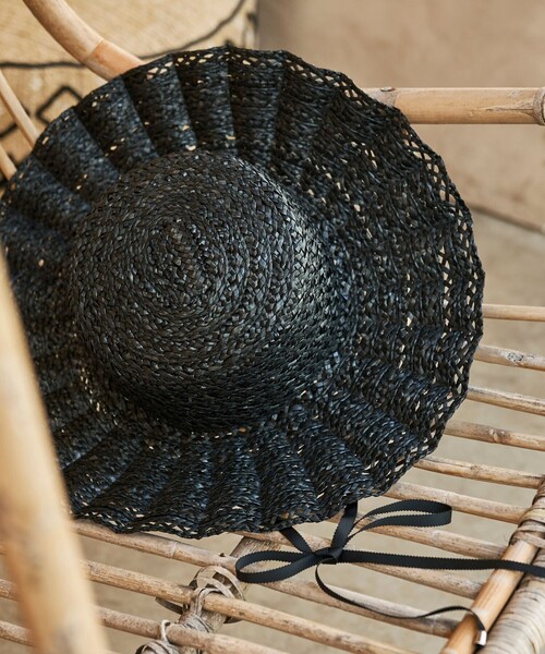 FREAK'S STORE（フリークスストア）の「Casselini/キャセリーニ なみなみハット/ ストローハット（ハット・レディース・ナチュラル/ブラック・ONE SIZE）」の19枚目の写真