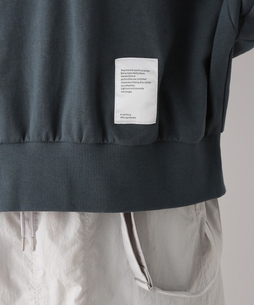 LEPSIM（レプシィム）の「ワイドハーフZIP　107562（Tシャツ/カットソー・レディース・チャコールグレー/ライトパープル/ライトグレー・FREE）」の4枚目の写真