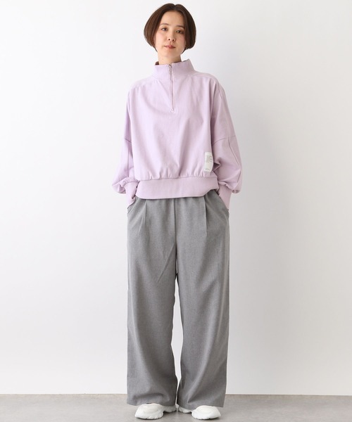 LEPSIM（レプシィム）の「ワイドハーフZIP　107562（Tシャツ/カットソー・レディース・チャコールグレー/ライトパープル/ライトグレー・FREE）」の18枚目の写真