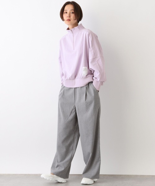 LEPSIM（レプシィム）の「ワイドハーフZIP　107562（Tシャツ/カットソー・レディース・チャコールグレー/ライトパープル/ライトグレー・FREE）」の19枚目の写真