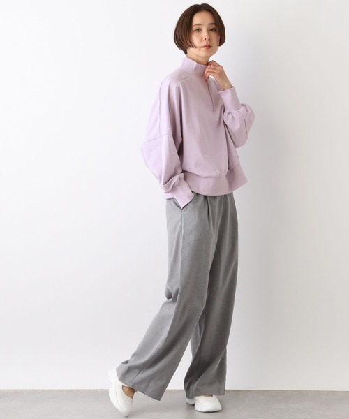 LEPSIM（レプシィム）の「ワイドハーフZIP　107562（Tシャツ/カットソー・レディース・チャコールグレー/ライトパープル/ライトグレー・FREE）」の20枚目の写真