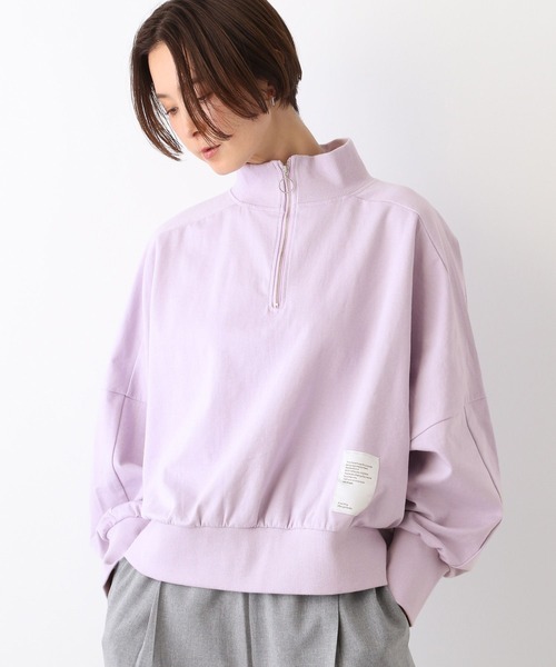 LEPSIM（レプシィム）の「ワイドハーフZIP　107562（Tシャツ/カットソー・レディース・チャコールグレー/ライトパープル/ライトグレー・FREE）」の10枚目の写真