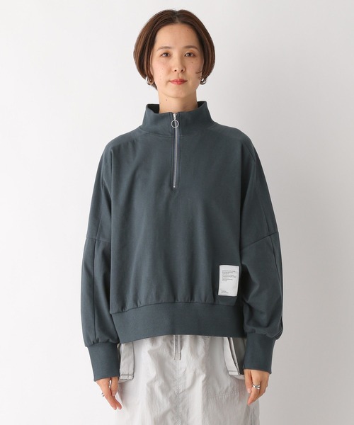 LEPSIM（レプシィム）の「ワイドハーフZIP　107562（Tシャツ/カットソー・レディース・チャコールグレー/ライトパープル/ライトグレー・FREE）」の11枚目の写真