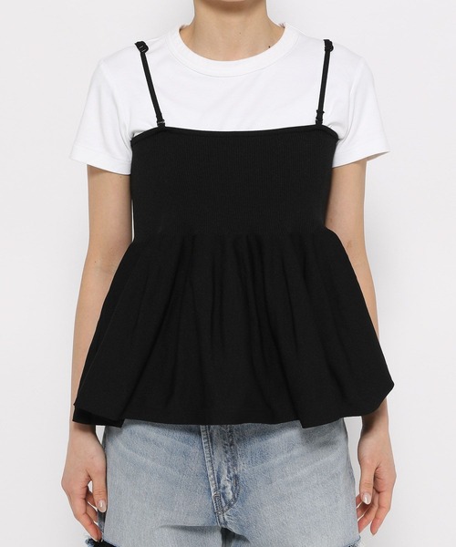 LOWRYS FARM（ローリーズファーム）の「ペプラムニットキャミ　111949（Tシャツ/カットソー・レディース・ブラック/ネイビー/レッド・FREE）」の8枚目の写真