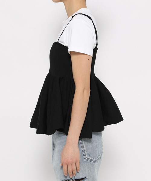 LOWRYS FARM（ローリーズファーム）の「ペプラムニットキャミ　111949（Tシャツ/カットソー・レディース・ブラック/ネイビー/レッド・FREE）」の9枚目の写真