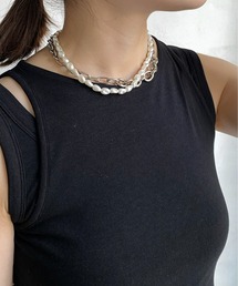 DouDou | パール×チェーン2WAYネックレス(ネックレス)