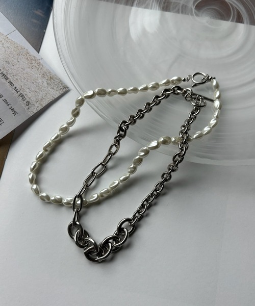 DouDou（ドゥドゥ）の「パール×チェーン2WAYネックレス（ネックレス・レディース・シルバー/ゴールド・FREE）」の15枚目の写真