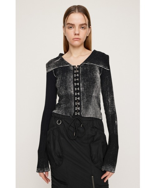 FRONT HOOK BIG COLLAR TOPS フロント フック ビッグ カラー