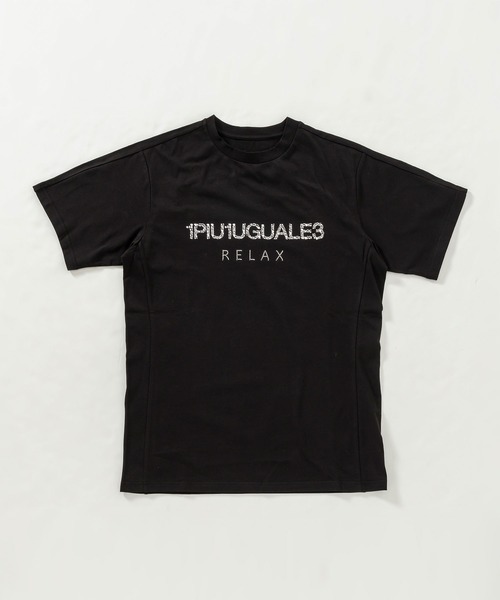 1PIU1UGUALE3 RELAX (ウノピゥウノウグァーレトレ リラックス)の「1PIU1UGUALE3 RELAX(ウノピゥウノウグァーレトレ リラックス)ラインストーン ブランドロゴ スマートシルエット 半袖Tシャツ(Tシャツ/カットソー・メンズ・ブラック/ホワイト・M/S/XL/L)」の20枚目の写真